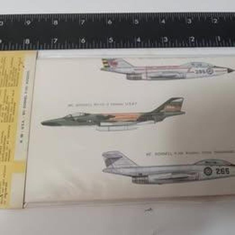 MC Donnel F-101 Voodoo model 1/72 scale aircraft decals.